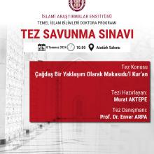 Doktora Tez Savunma Sınavı (Murat AKTEPE)